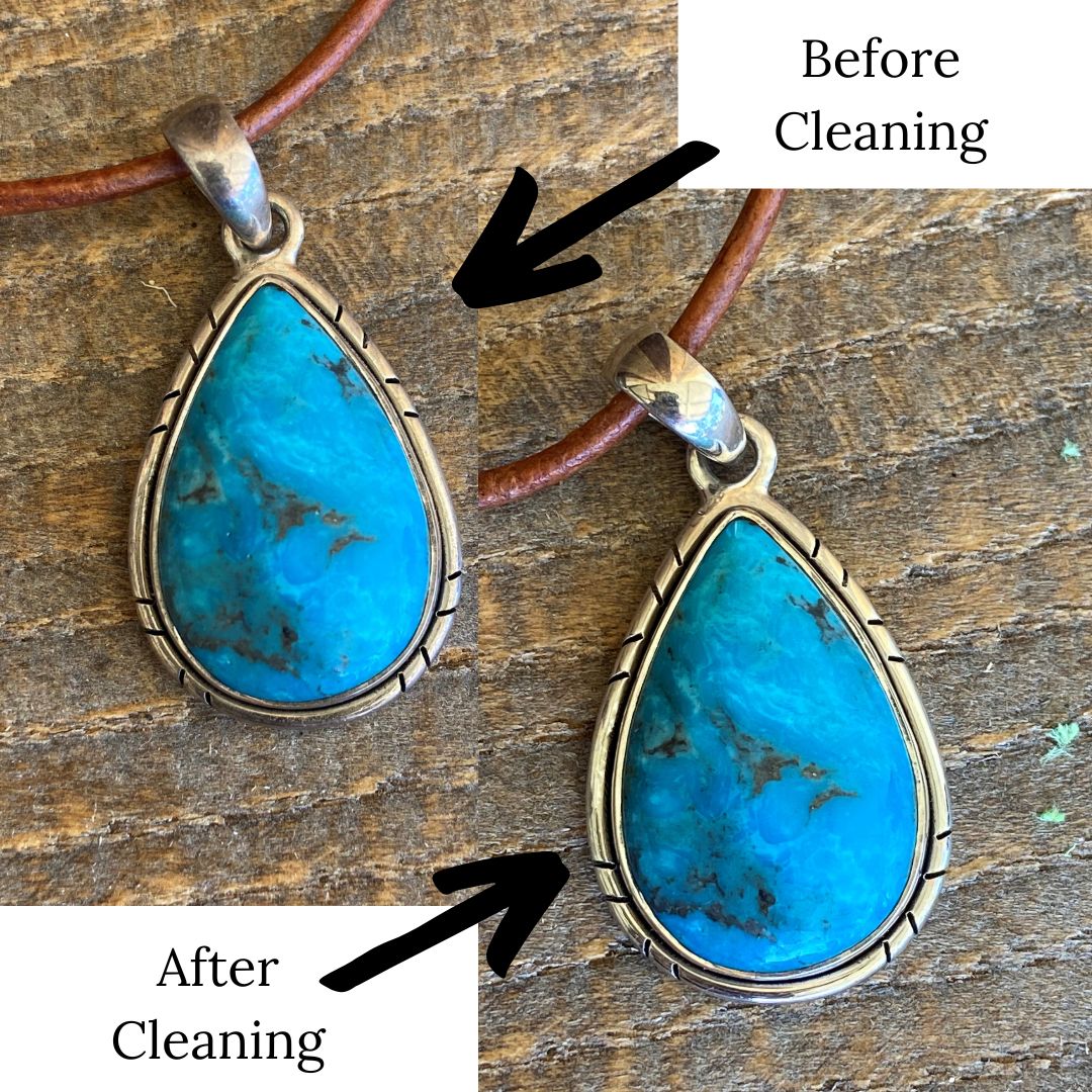 How to clean on sale turquoise and silver