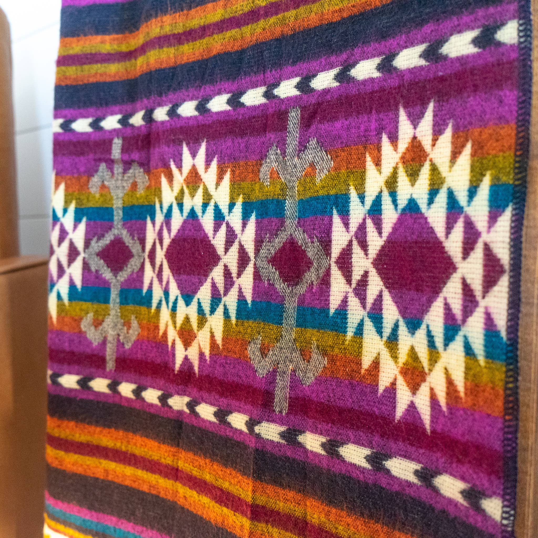 Alpaca Wool Blanket - Amethyst