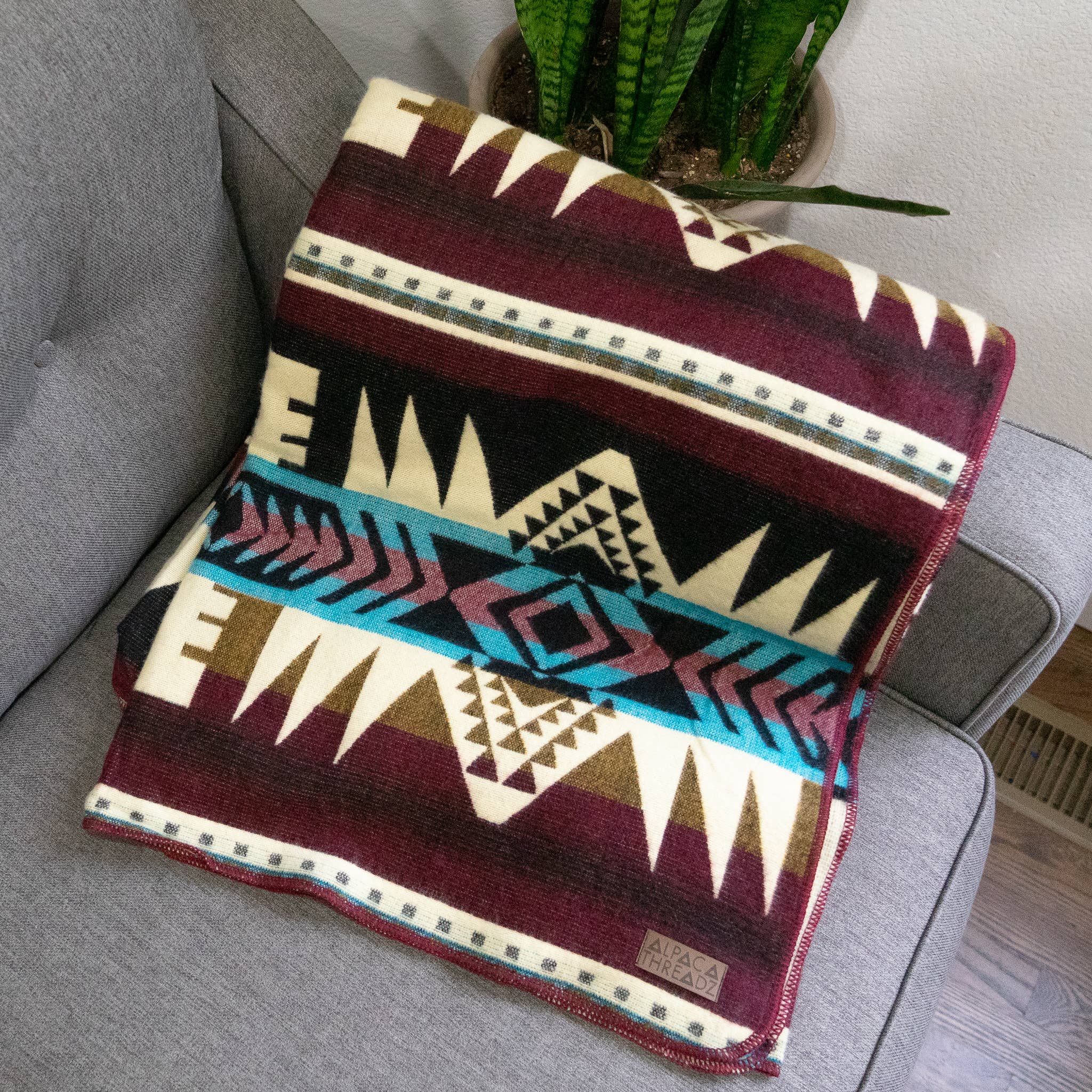 Alpaca Wool Blanket - Southwestern