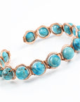 Copper & Turquoise Crystal Bracelet