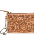 Tooled Leather Key Card Case