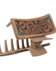 Tooled Leather Hair Clip