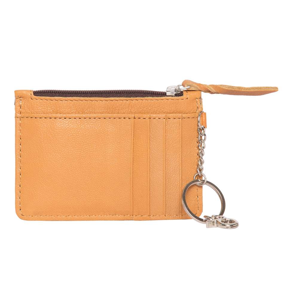 Bullhead Tooled Leather and Cowhide Key Card Case