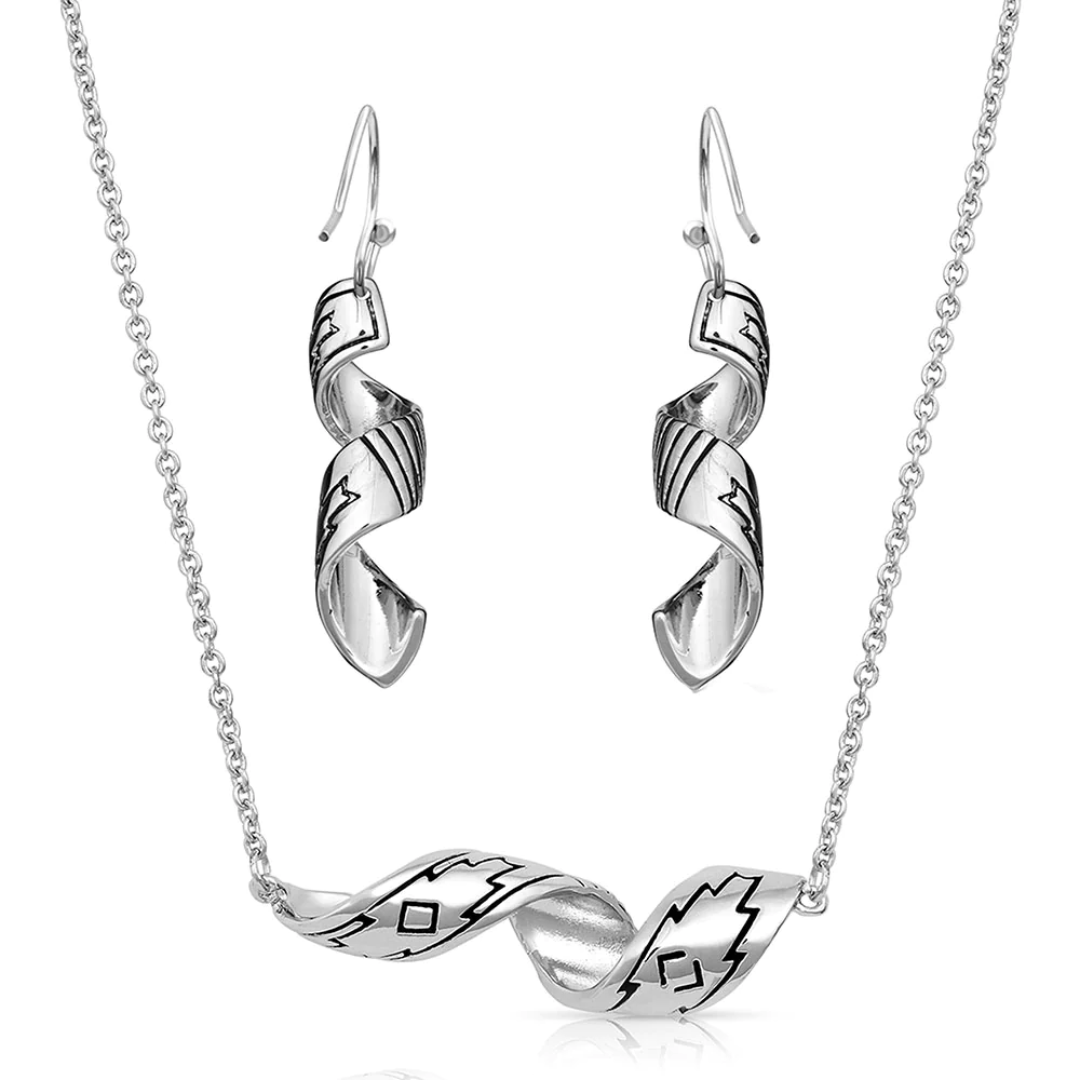 Coiled Thunderstorm Jewellery Set Montana Silversmiths