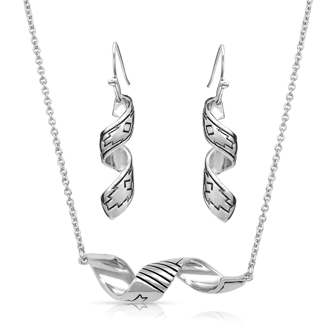 Coiled Thunderstorm Jewellery Set Montana Silversmiths
