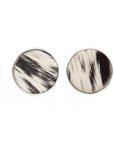 Cowhide Hairon Stud Earrings