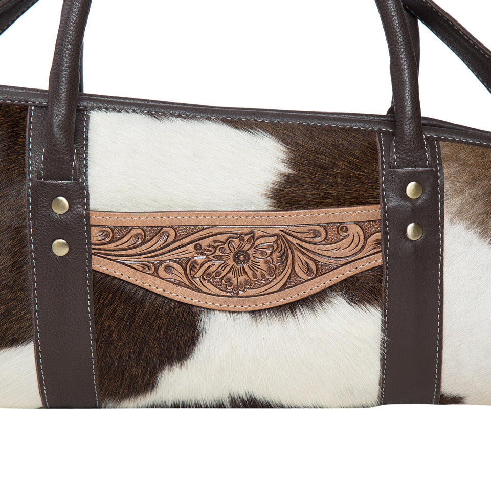 Tooled Leather Cowhide Rifle Case