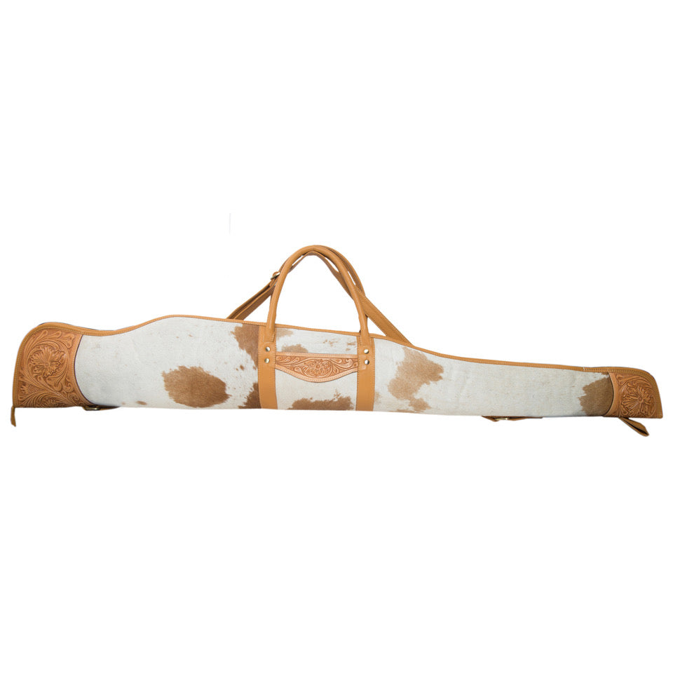 Tooled Leather Cowhide Rifle Case