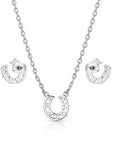 Delicate Glamour Horseshoe Jewellery Set