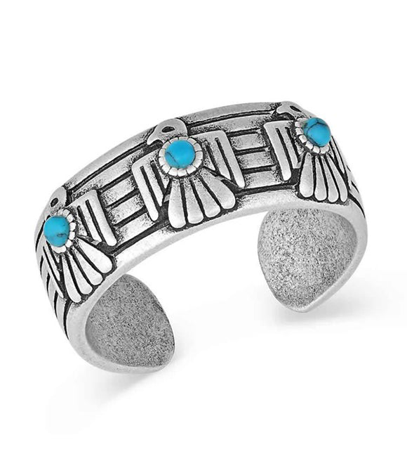 Rising Above Thunderbird Turquoise Ring