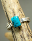 Natural Turquoise Morenci Mine Ring size-7
