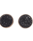Tooled Leather Stud Earrings