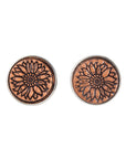 Tooled Leather Stud Earrings