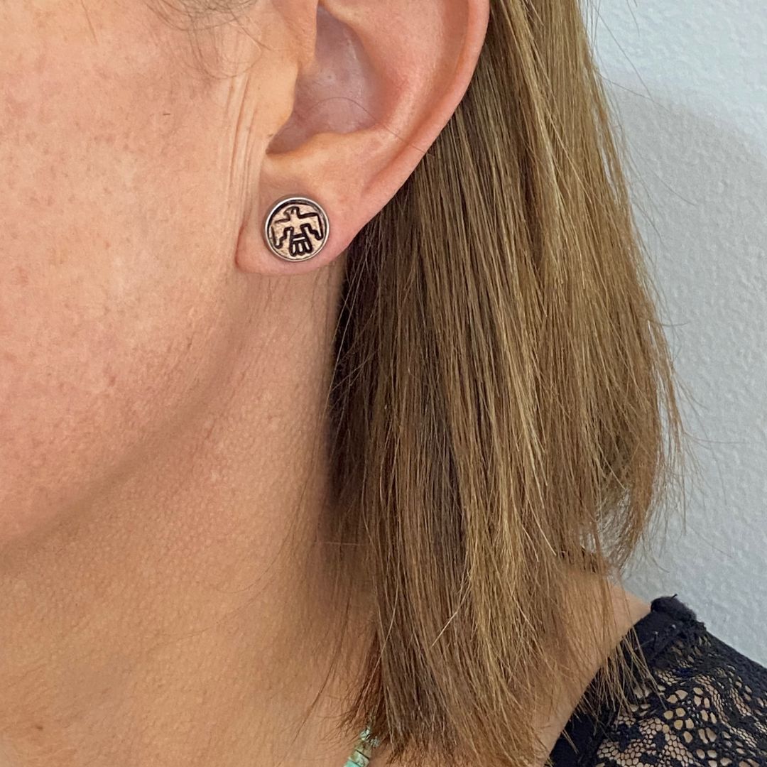 Stamped Stud Earrings Soul Divine