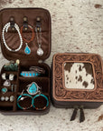 Tooled Jewellery Box Rustik-D with jewellery in as example