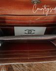 Tooled Leather And Cowhide Wallets rustik-d