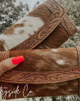 Tooled Leather And Cowhide Wallets Rustik-D