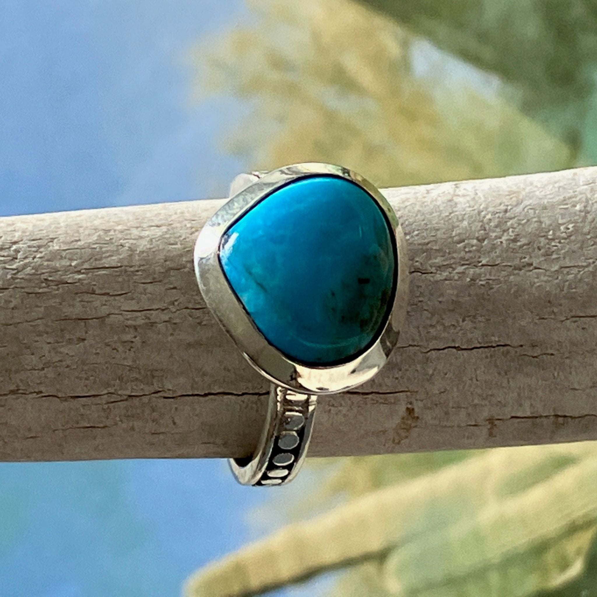 Turquoise Aztec Mt Ring #4 - Size 7 – Rustik-D