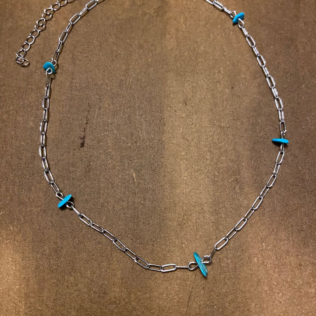 Turquoise Choker Rustik-D