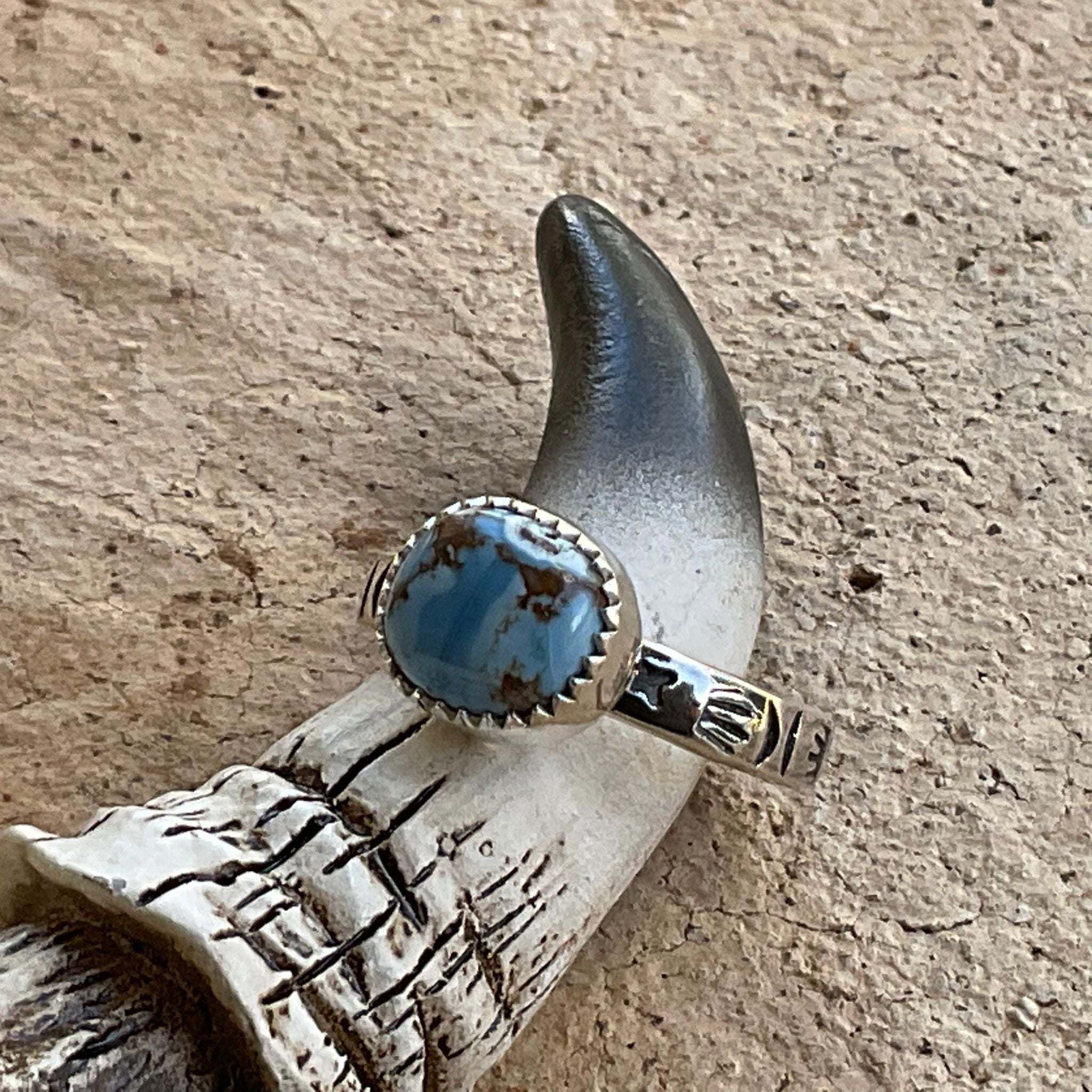 Turquoise Stone Rings Red Crown Designs