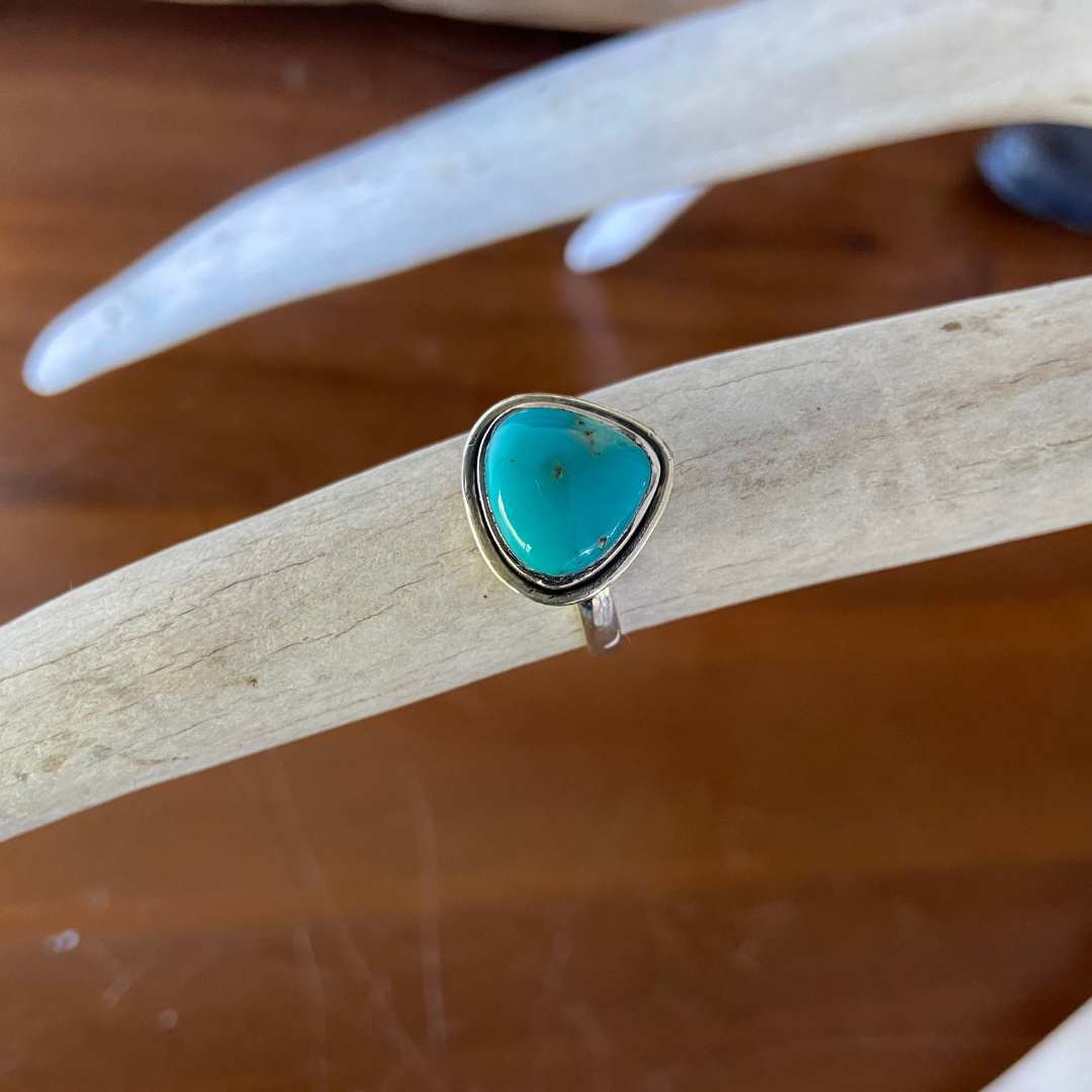 Turquoise Aztec Mt Ring #9 - size 7.5 Desert Cactus Co