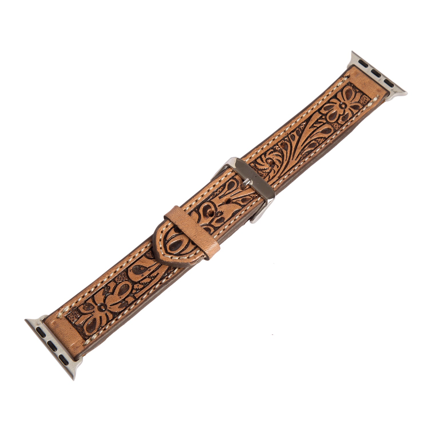 Tooled Leather Apple Watch Band