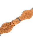 Tooled Rounded Leather Apple Watch Band