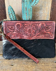Western Tooled Leather Wristlet Countryside Co