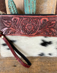 Western Tooled Leather Wristlet Countryside Co