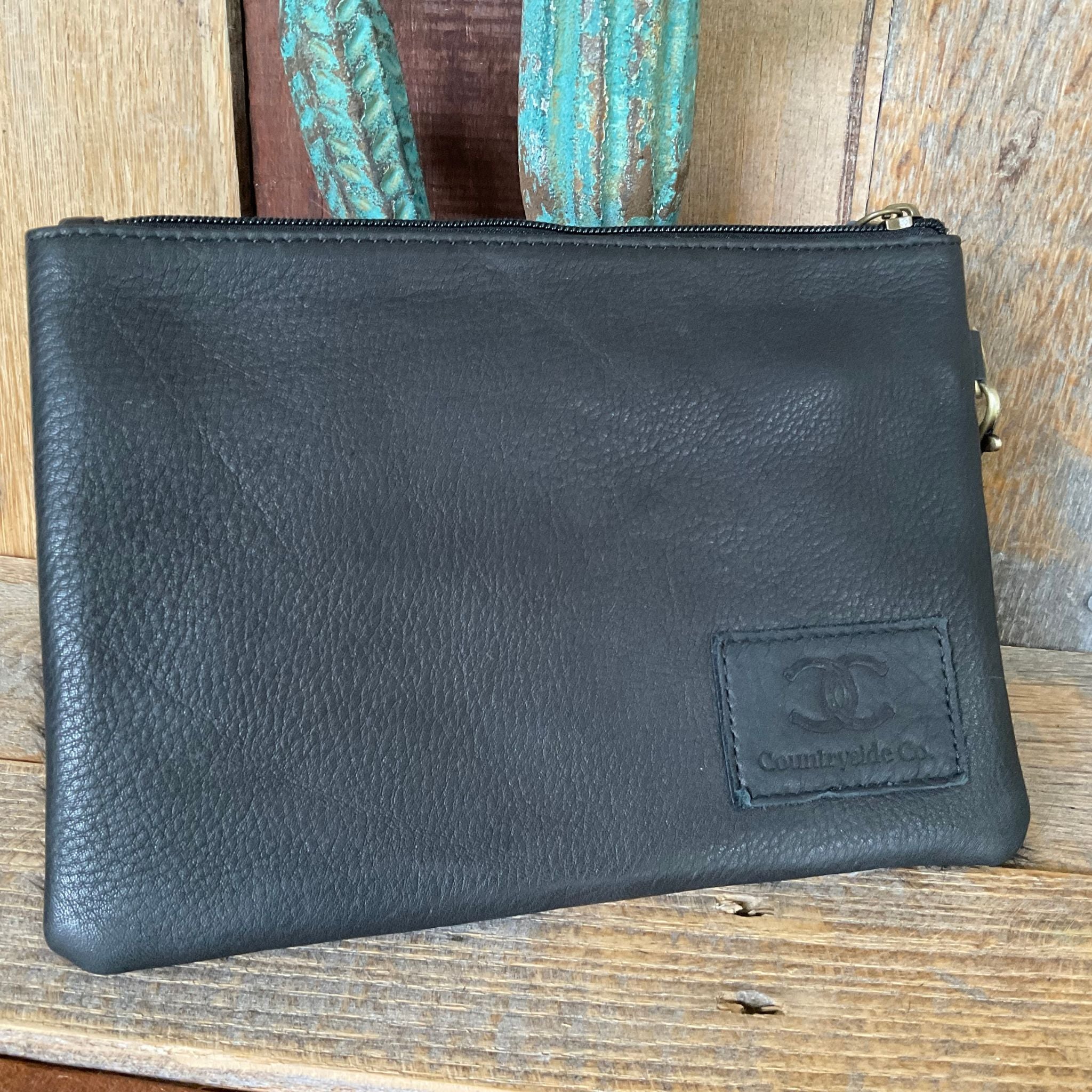 Western Tooled Leather Wristlet Countryside Co