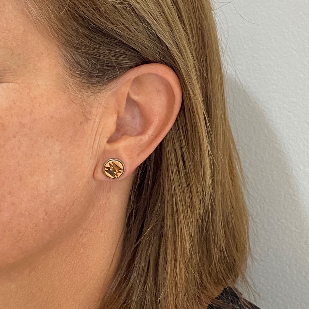 Stamped Stud Earrings Soul Divine