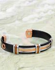 Copper Bracelet with leatherette (Design 52)