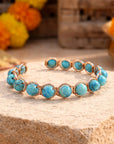 Copper & Turquoise Crystal Bracelet