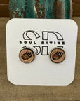 Stamped Stud Earrings Soul Divine