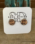 Stamped Stud Earrings Soul Divine