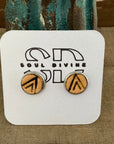 Stamped Stud Earrings Soul Divine