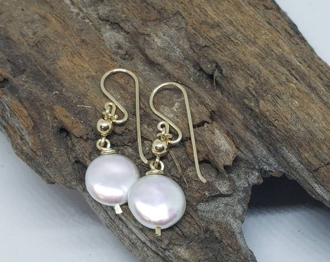 Coin Pearl Earrings Ken Zech
