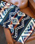 Alpaca Wool Blanket - Rio - Blue/Orange/Red
