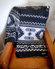 Alpaca Wool Blanket - Black & White