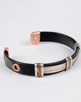 Copper Bracelet with leatherette (Design 52)