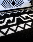 Alpaca Wool Blanket - Black & White