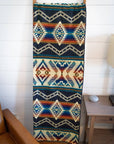 Alpaca Wool Blanket - Rio - Blue/Orange/Red