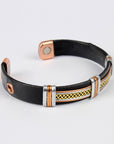 Copper Bracelet with leatherette (Design 54)