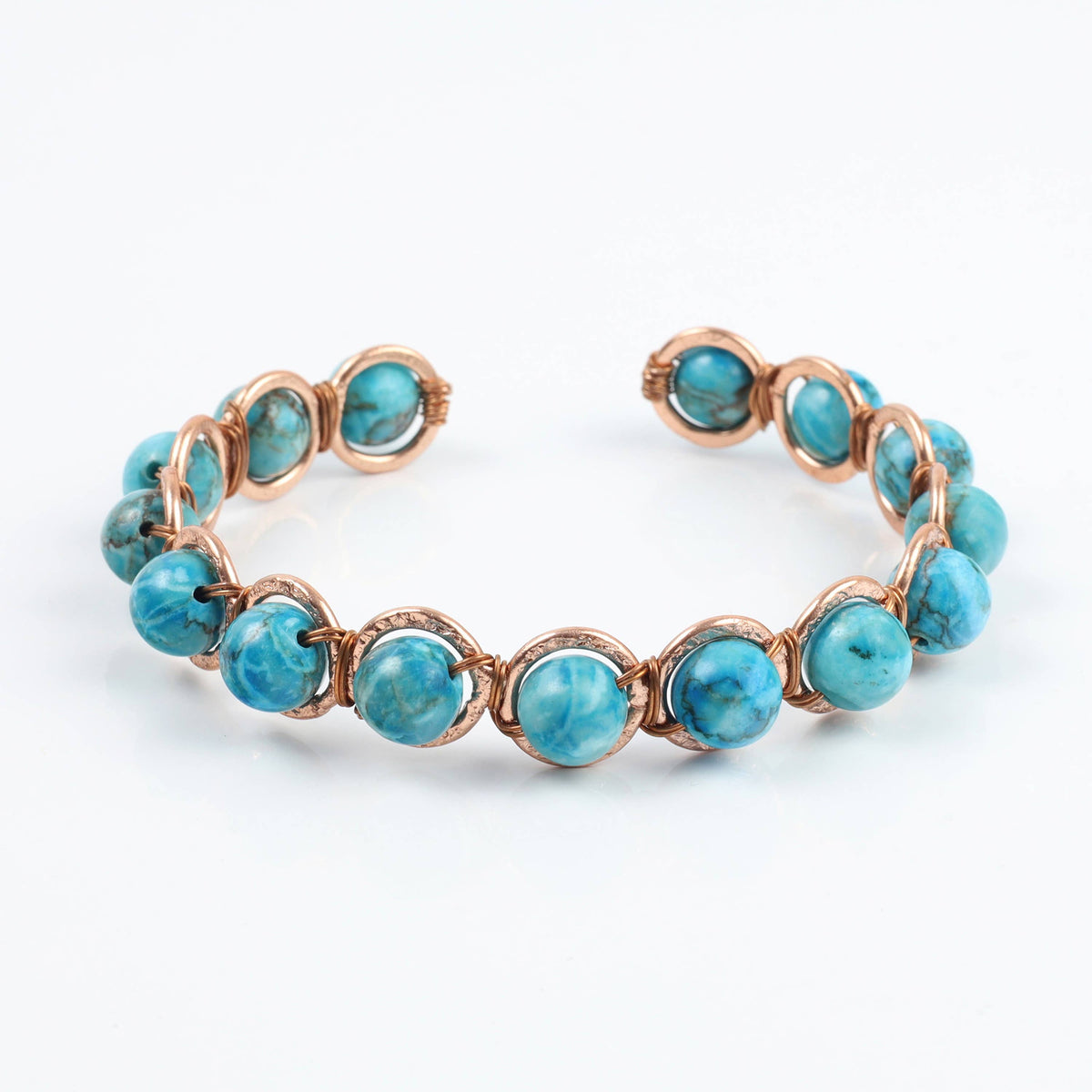 Copper &amp; Turquoise Crystal Bracelet