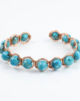 Copper & Turquoise Crystal Bracelet