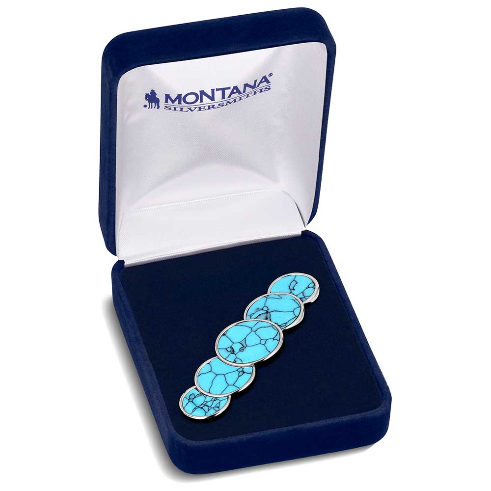 Western Horizon Turquoise Barrette Hair Clip