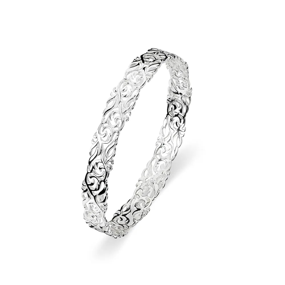 Sterling Silver Filigree Bangle – Rustik-D