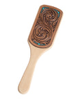 Tooled Leather Hair Brush