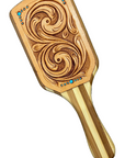 Tooled Leather Hair Brush