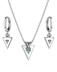 Pointed Path Turquoise Jewellery Set